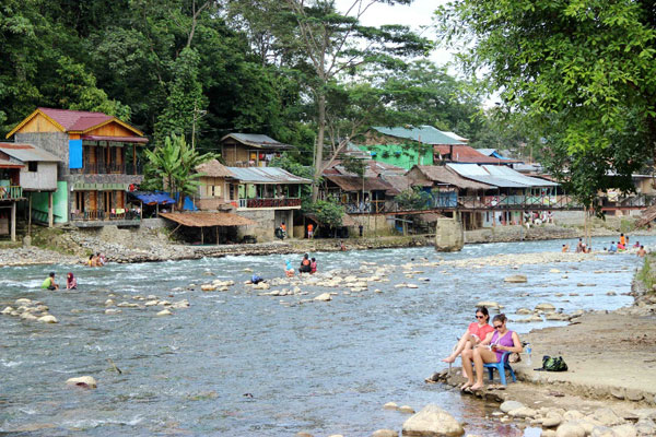 River life in Bukit Lawang village